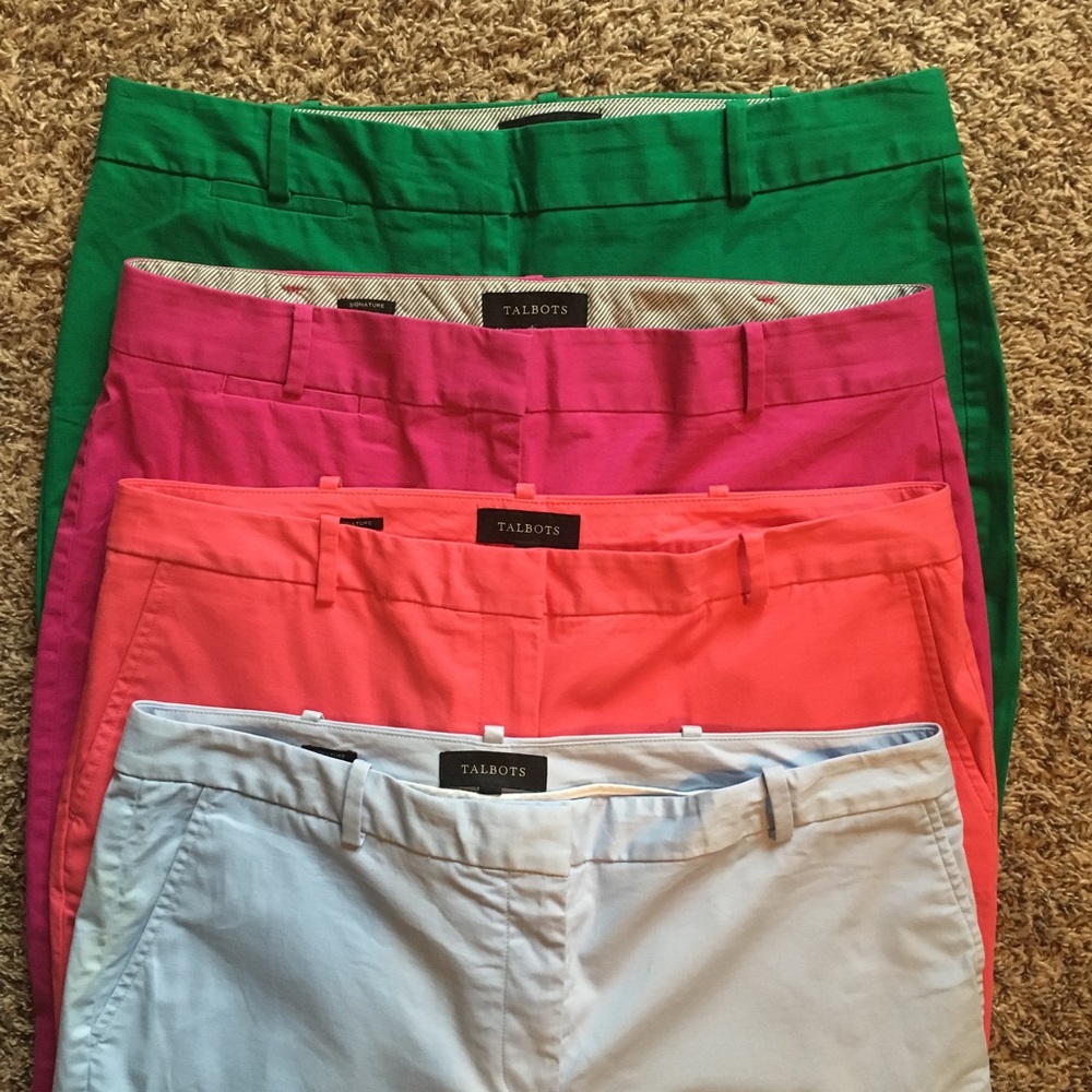 Talbots crop dress pants. Choose coral or fushia.